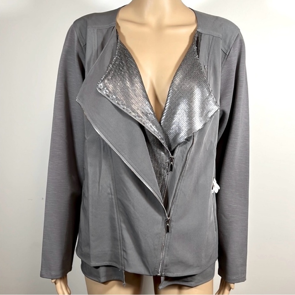 Vanessa Williams Double Zipped Lightweight Blazer Jacket - Size Large